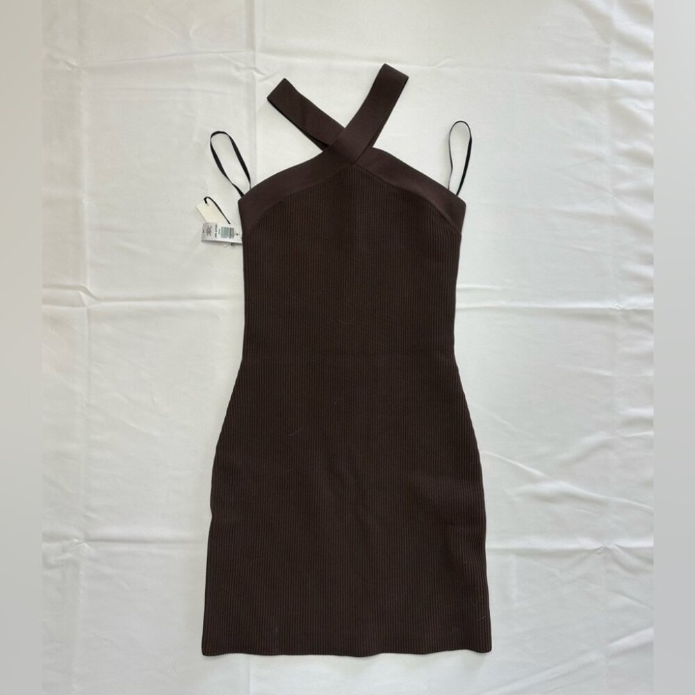 Aritzia Babaton Sculpt Knit Criss Cross Dress